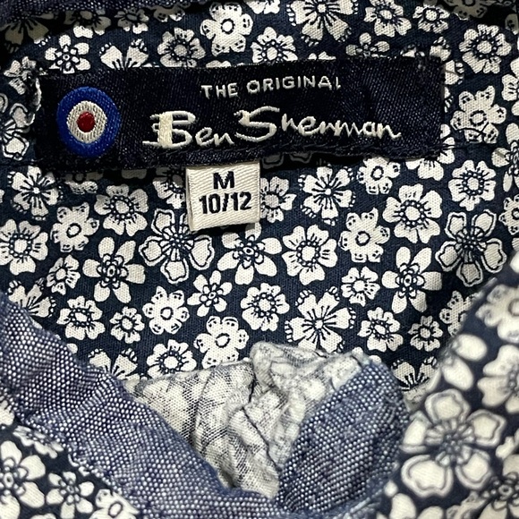 Ben Sherman Boy’s Navy/White Short-Sleeve Button-Down Shirt - Picture 6 of 10